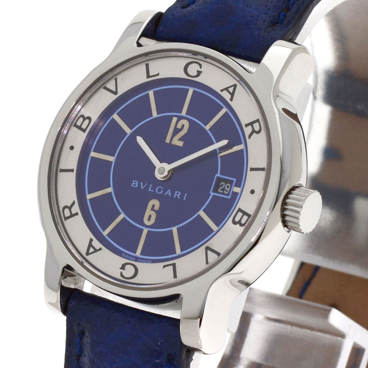 BVLGARI Solo Tempo JAL Limited Watches ST29SLD Stainless Steel/Leather Ladies