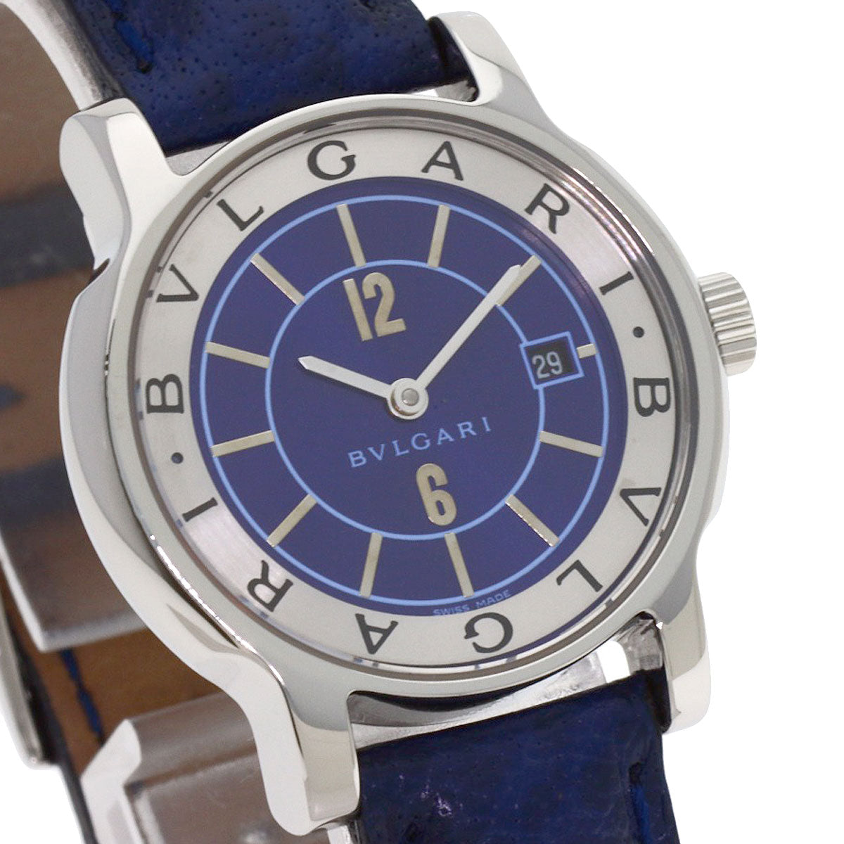 BVLGARI Solo Tempo JAL Limited Watches ST29SLD Stainless Steel/Leather Ladies