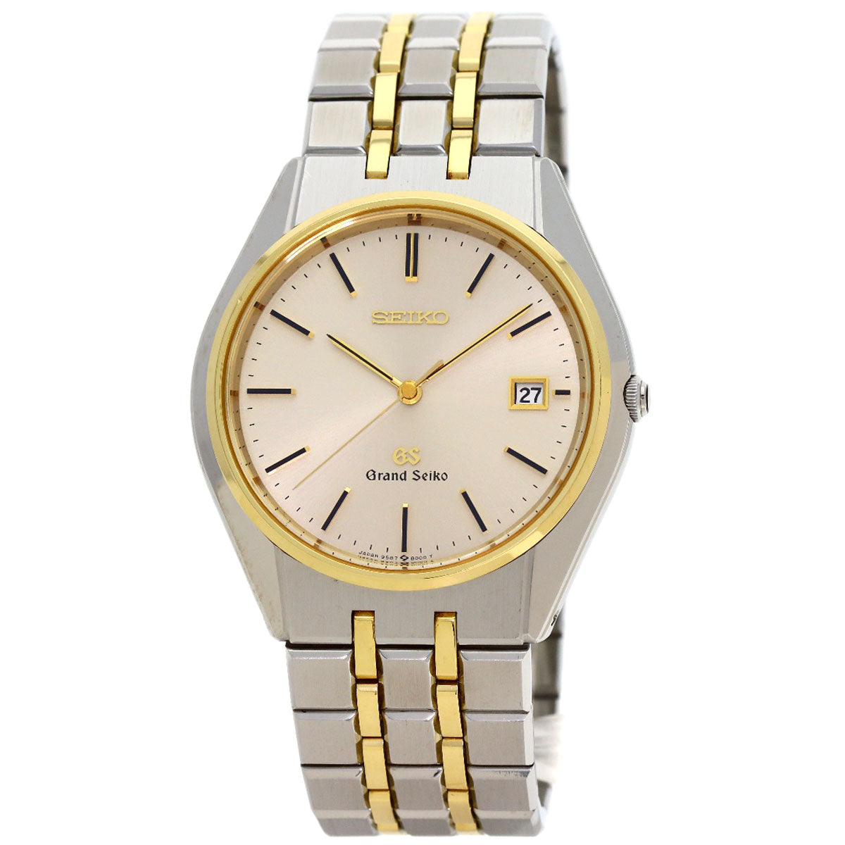 SEIKO Grand Seiko Round Face Watches SBGS004 9587-8000 Stainless Steel/SSxK18YG mens
