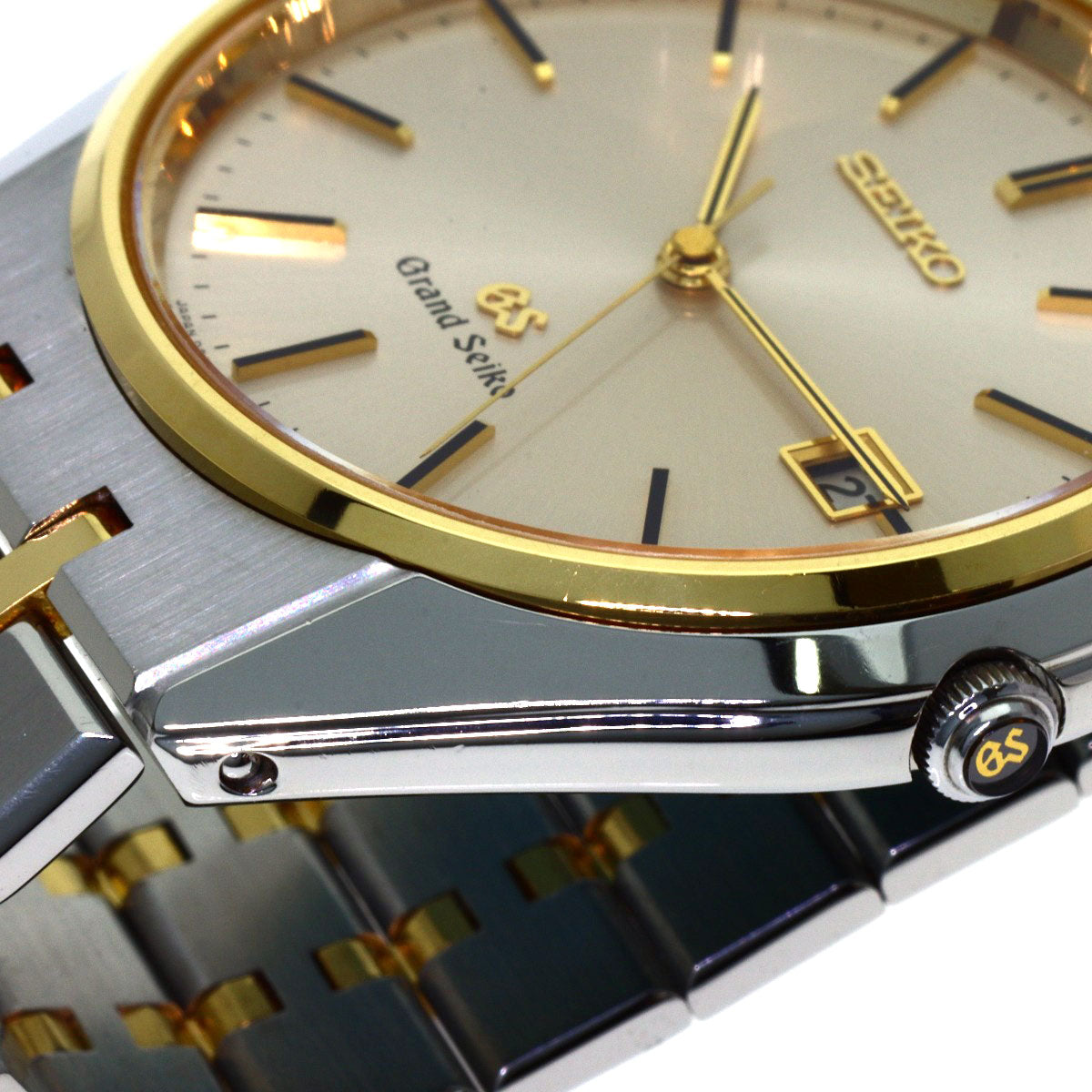 SEIKO Grand Seiko Round Face Watches SBGS004 9587-8000 Stainless Steel/SSxK18YG mens