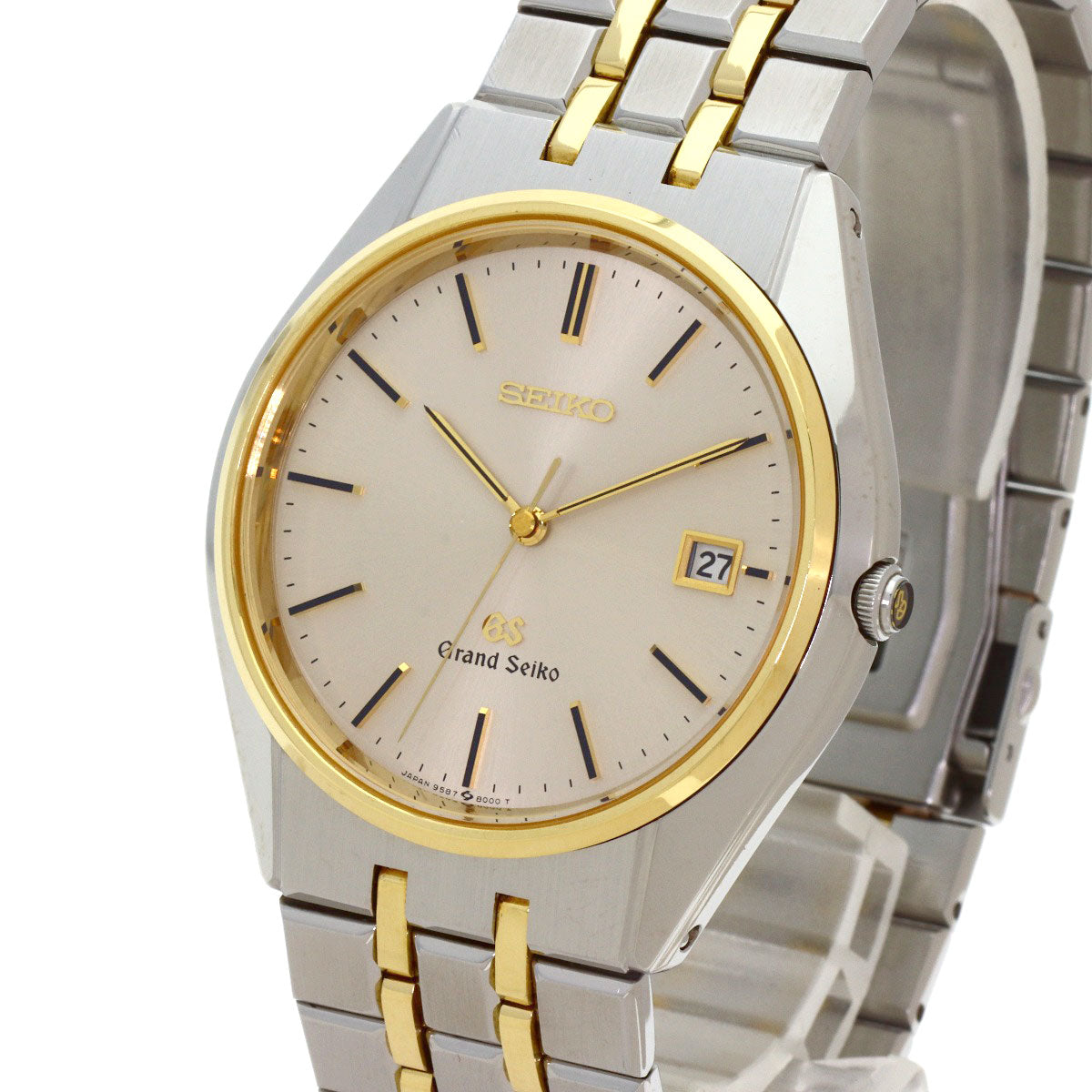 SEIKO Grand Seiko Round Face Watches SBGS004 9587-8000 Stainless Steel/SSxK18YG mens