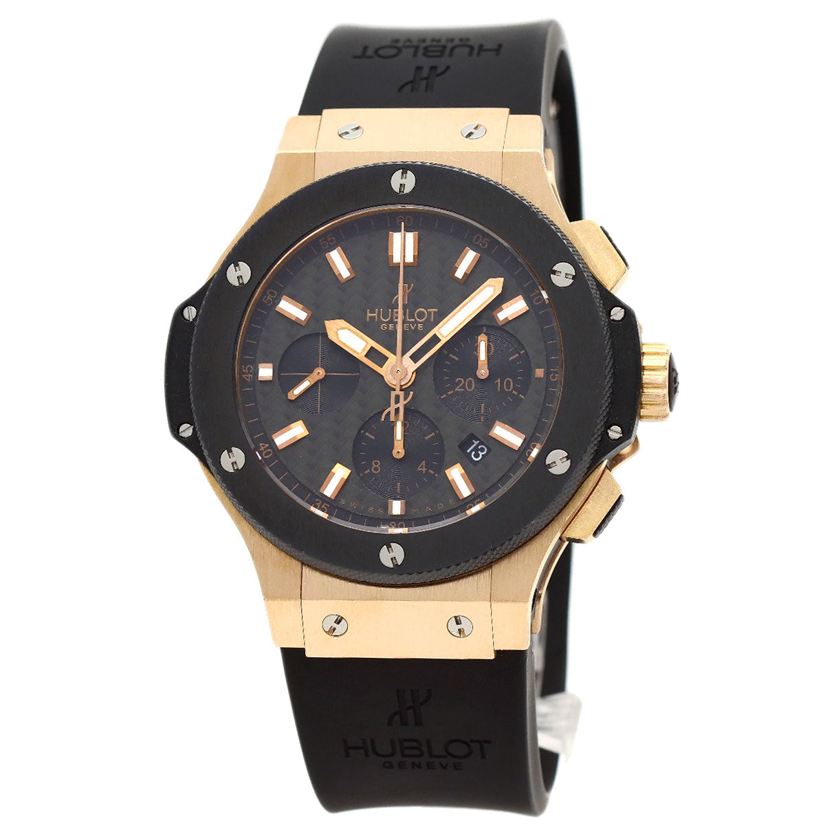 HUBLOT Big Bang 1.7" Watches 301.PM.1780.GR K18 Pink Gold/Rubber mens