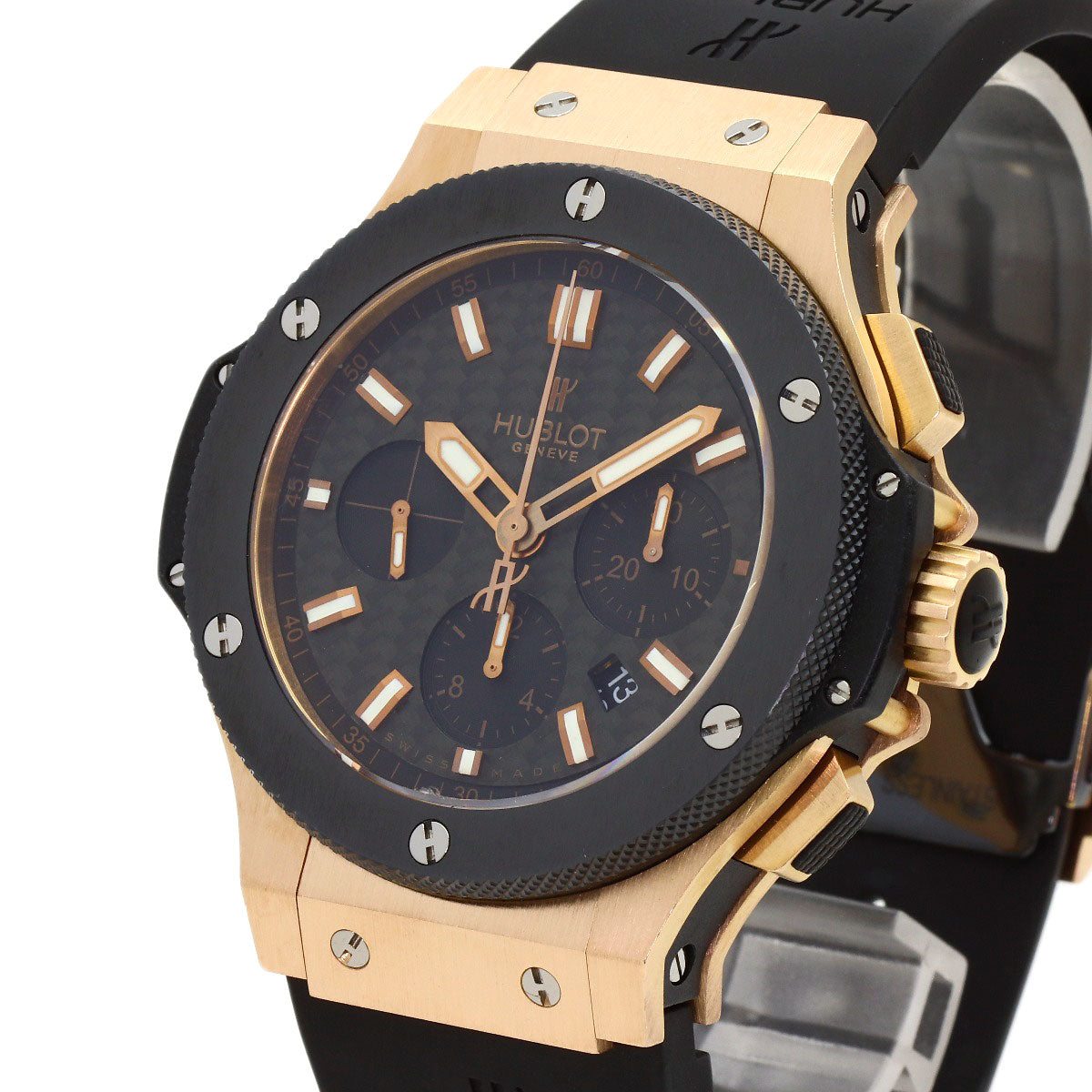 HUBLOT Big Bang 1.7" Watches 301.PM.1780.GR K18 Pink Gold/Rubber mens