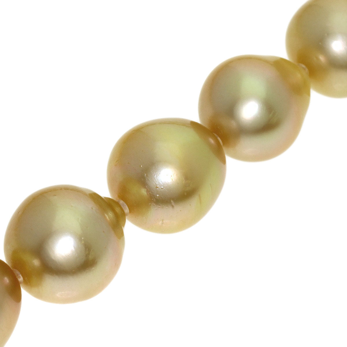 Golden Pearl Pearl Necklace Silver 87g　Ladies