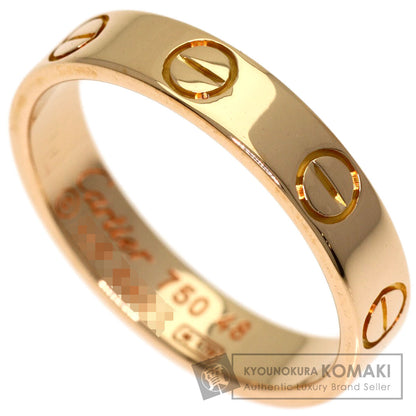 CARTIER Mini love ring # 48 Ring K18 Pink Gold Ladies [Used]