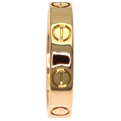 CARTIER Mini love ring # 48 Ring K18 Pink Gold Ladies [Used]