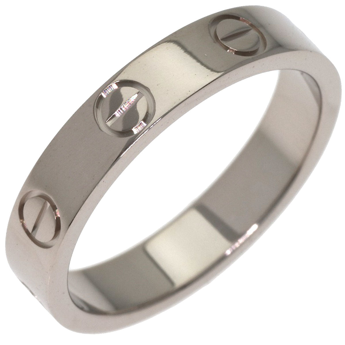 CARTIER Mini love ring #50 Ring K18 White Gold Ladies [Used]