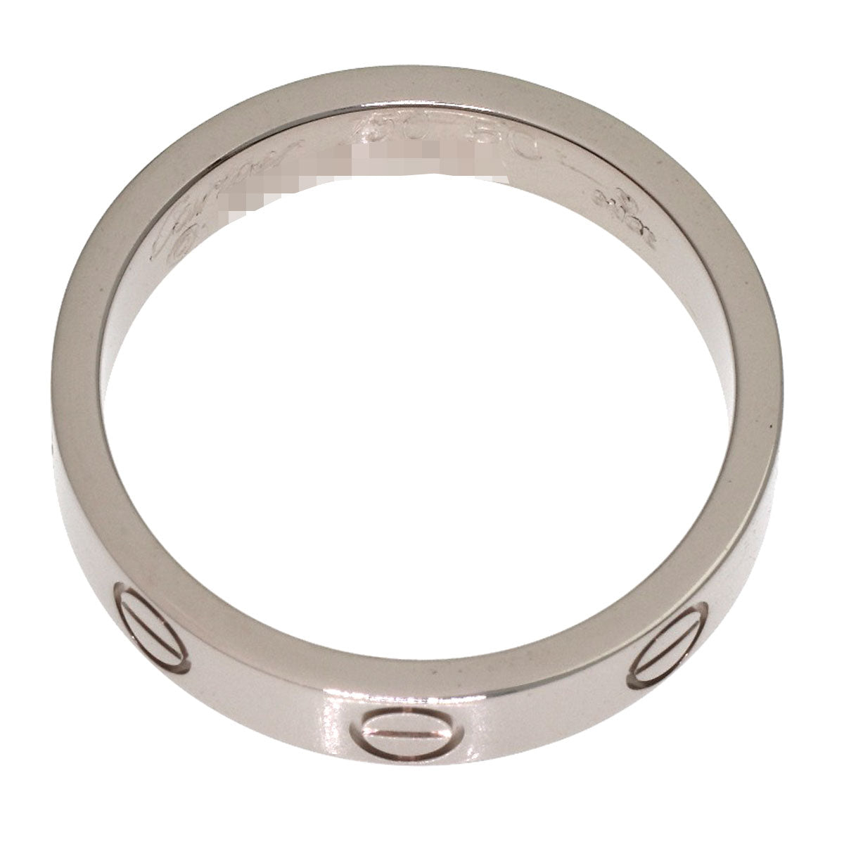 CARTIER Mini love ring #50 Ring K18 White Gold Ladies [Used]