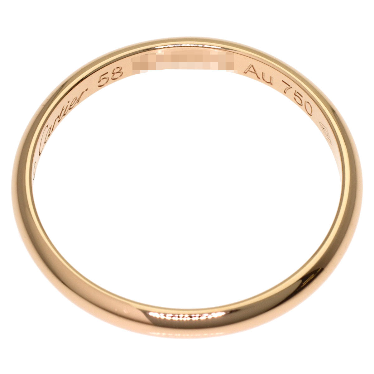 CARTIER Wedding #58 Ring K18 Pink Gold Ladies [Used]