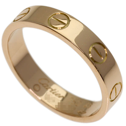 CARTIER Mini love ring # 48 Ring K18 Pink Gold Ladies [Used]