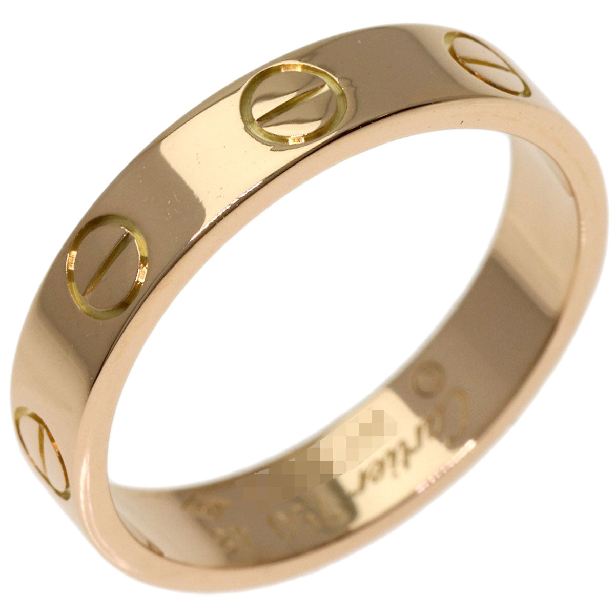 CARTIER Mini love ring # 48 Ring K18 Pink Gold Ladies [Used]