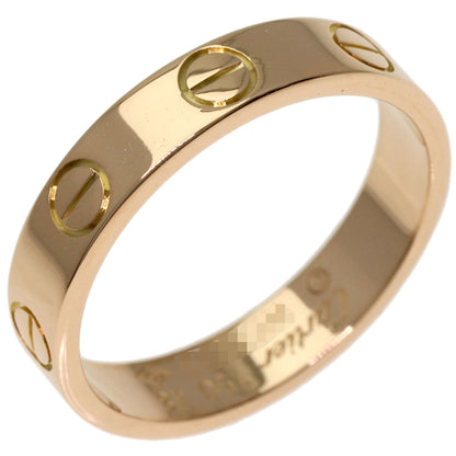 CARTIER Mini love ring # 48 Ring K18 Pink Gold Ladies [Used]