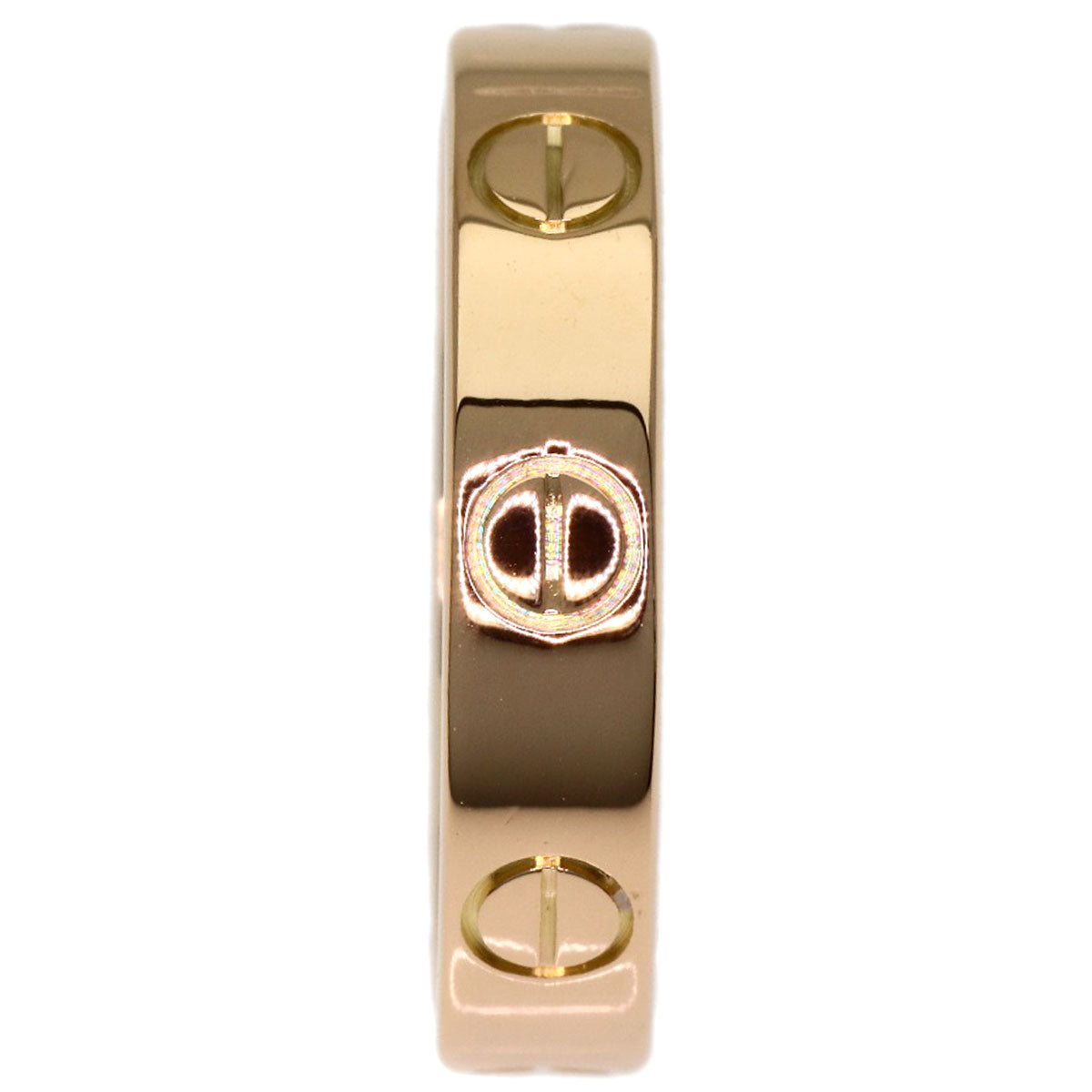 CARTIER Mini love ring # 48 Ring K18 Pink Gold Ladies [Used]