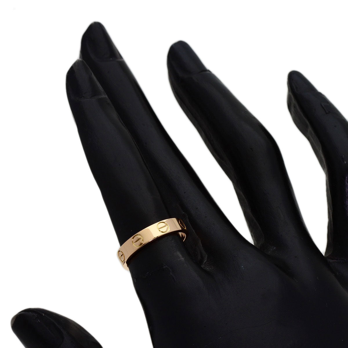 CARTIER Mini love ring # 48 Ring K18 Pink Gold Ladies [Used]