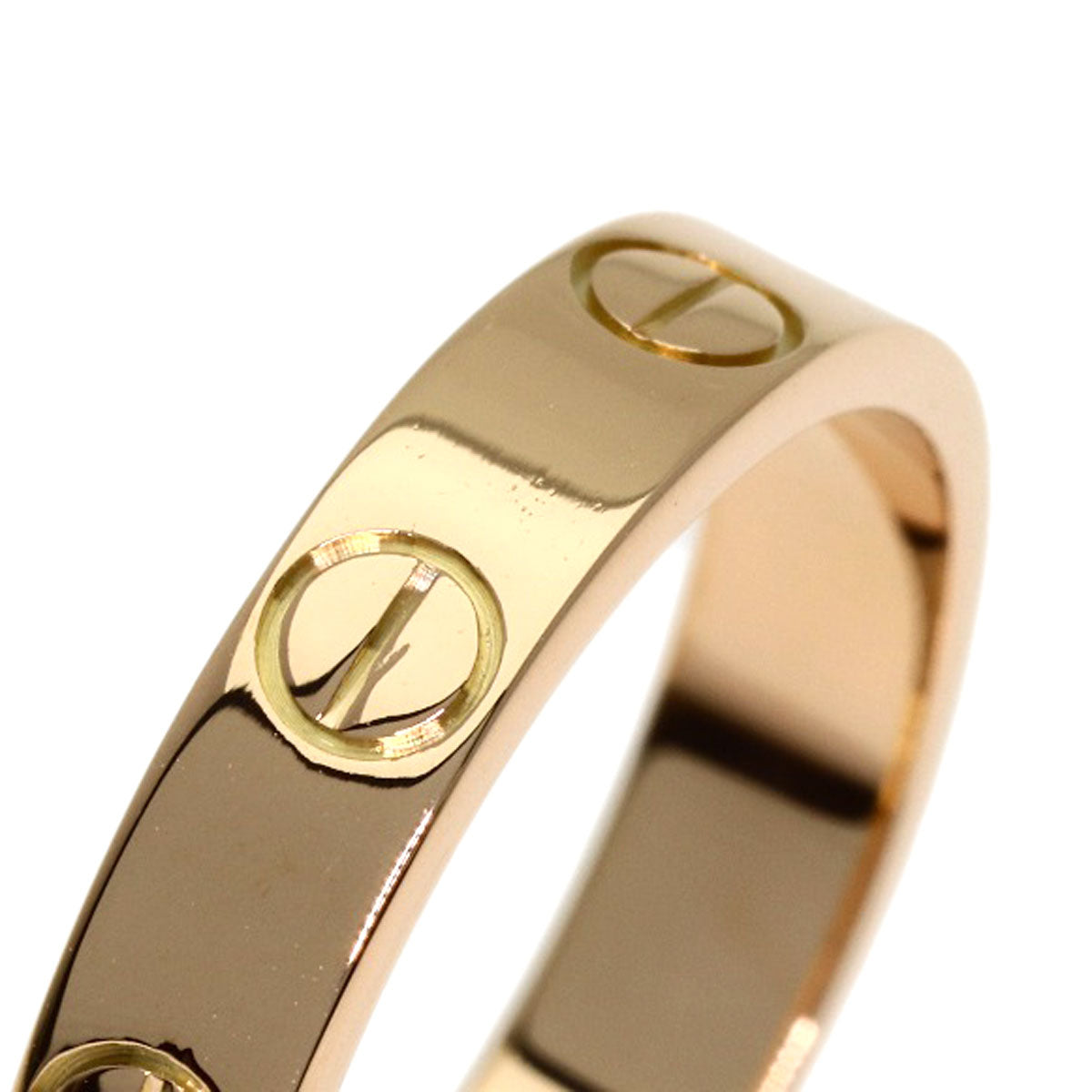 CARTIER Mini love ring # 48 Ring K18 Pink Gold Ladies [Used]