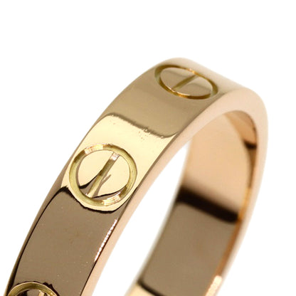 CARTIER Mini love ring # 48 Ring K18 Pink Gold Ladies [Used]