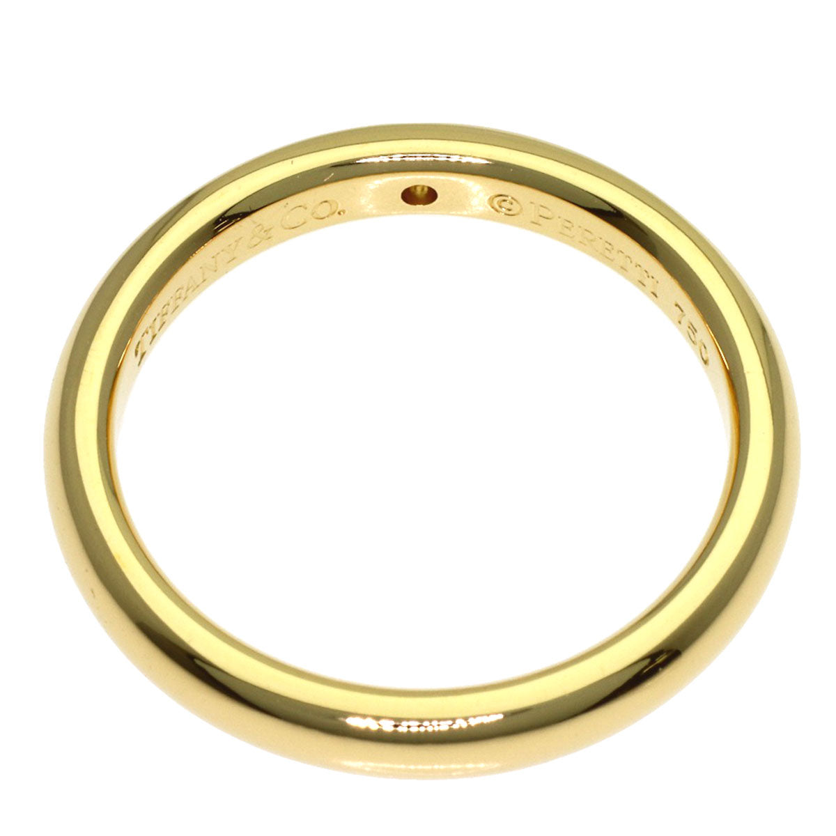 TIFFANY&Co. Stacking band 1P Diamond Ring K18 Yellow Gold Ladies [Used]