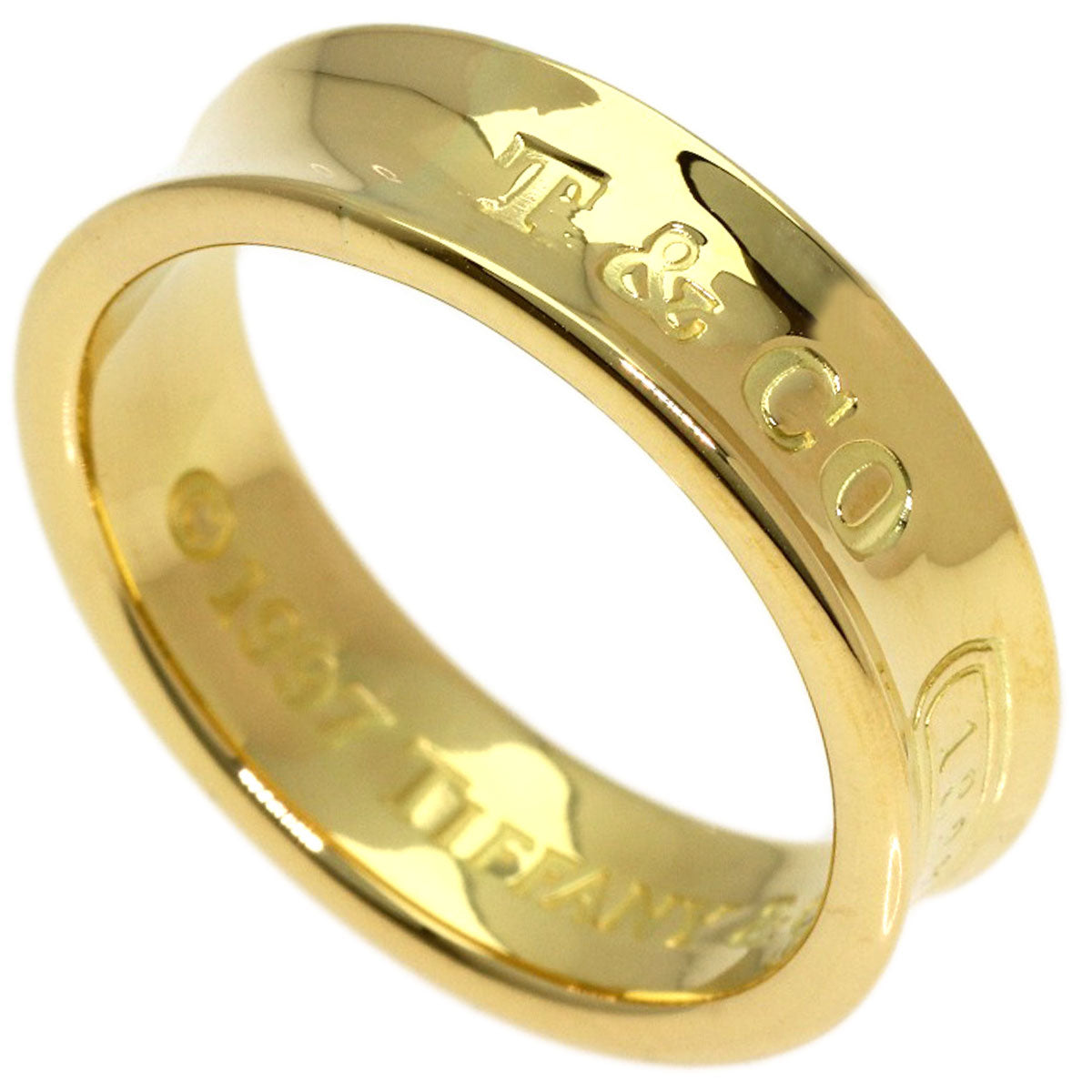 TIFFANY&Co. 1837 Ring K18 Yellow Gold Ladies [Used]