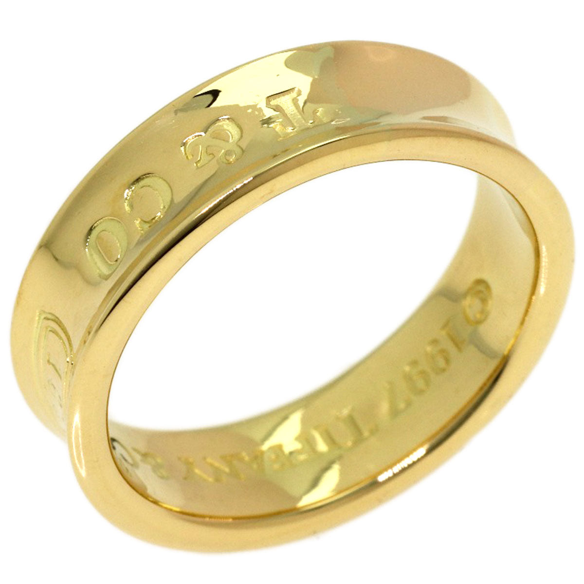 TIFFANY&Co. 1837 Ring K18 Yellow Gold Ladies [Used]