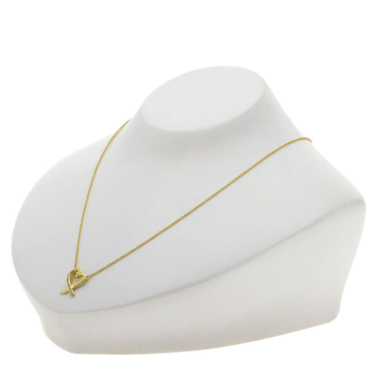 TIFFANY&Co. Loving Heart Diamond Necklace K18 Yellow Gold Ladies [Used]