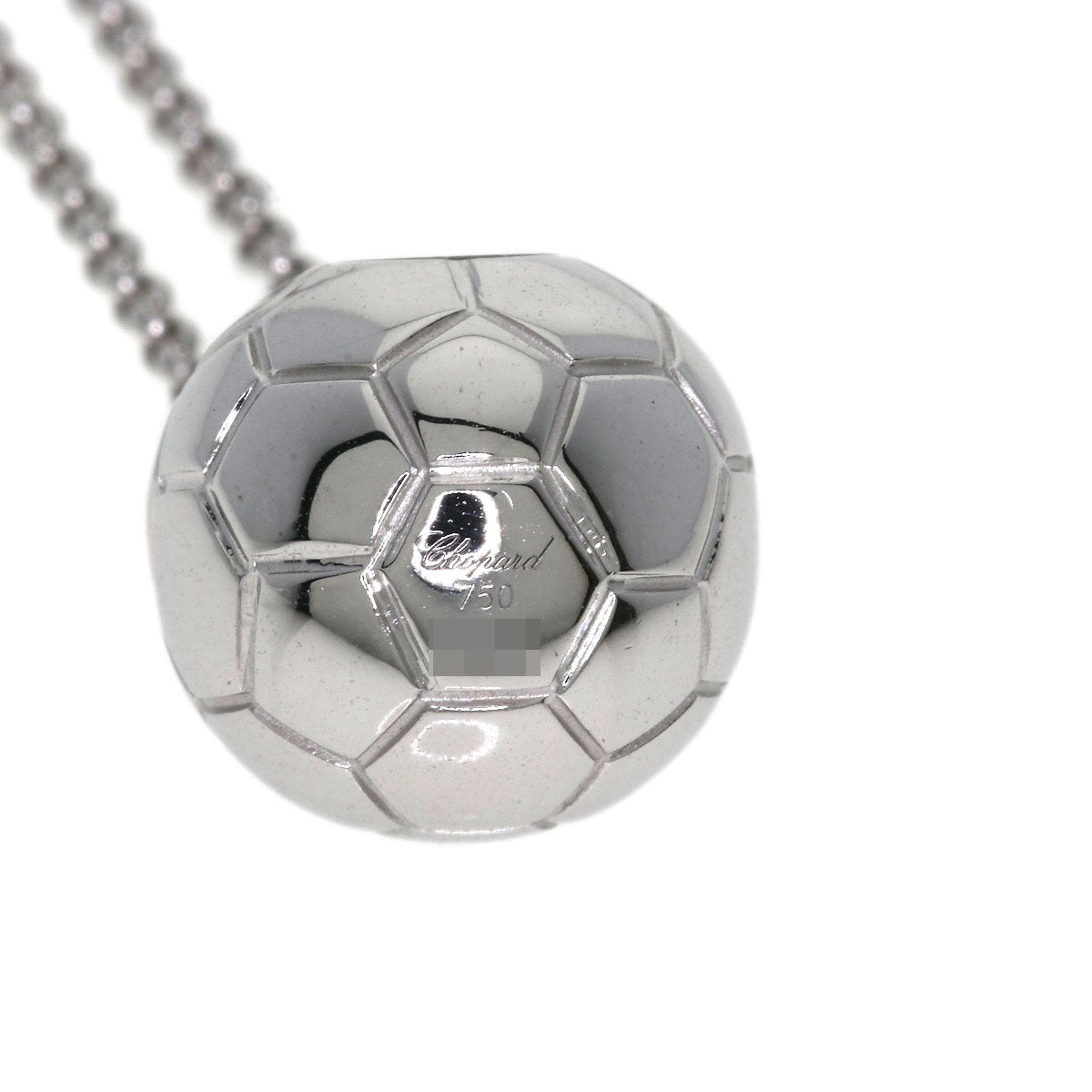 Chopard Happy Diamond Soccer Ball Necklace K18 White Gold Ladies [Used]