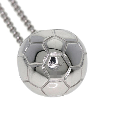 Chopard Happy Diamond Soccer Ball Necklace K18 White Gold Ladies [Used]