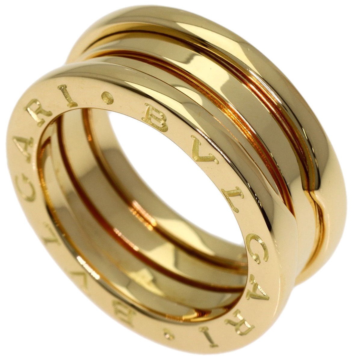 BVLGARI B.zero1 2 Band #51 Ring K18 Yellow Gold Ladies [Used]