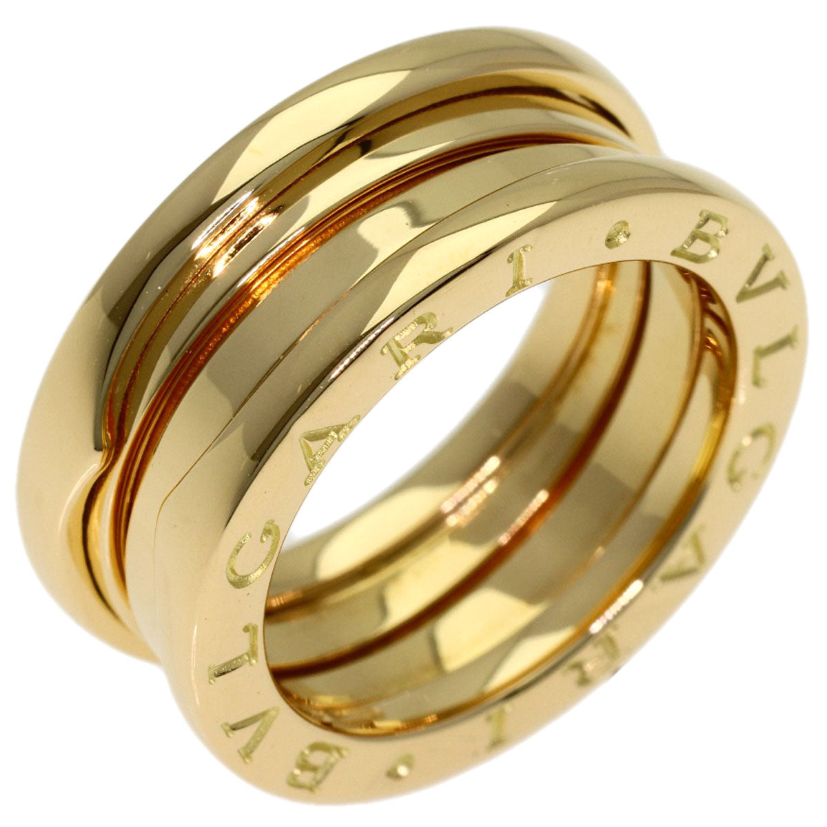 BVLGARI B.zero1 2 Band #51 Ring K18 Yellow Gold Ladies [Used]