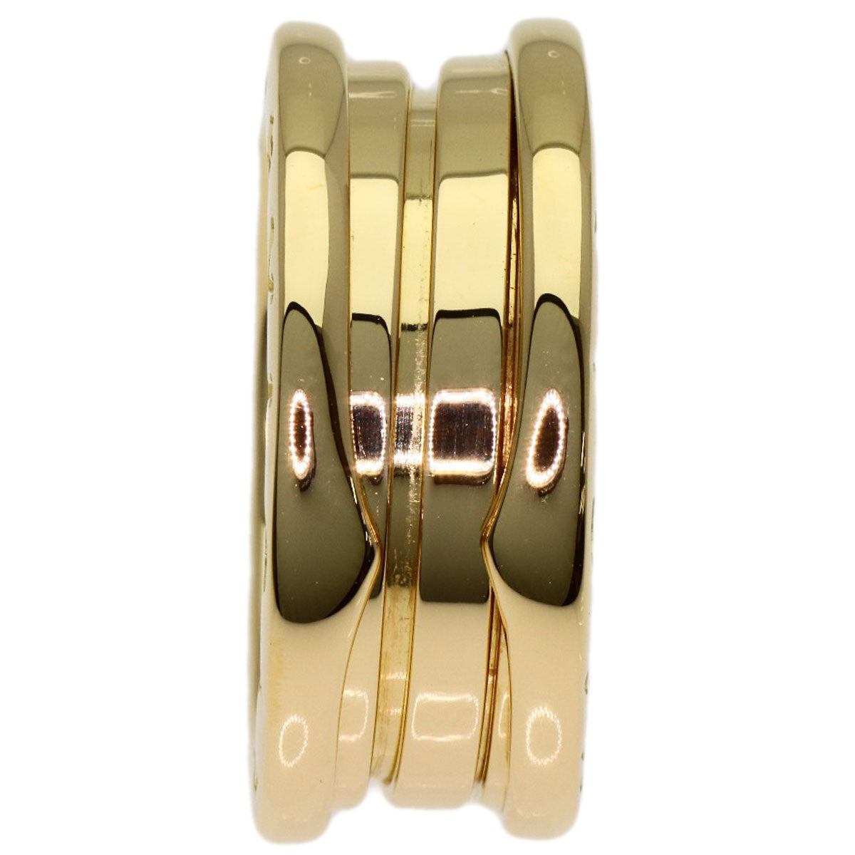 BVLGARI B.zero1 2 Band #51 Ring K18 Yellow Gold Ladies [Used]
