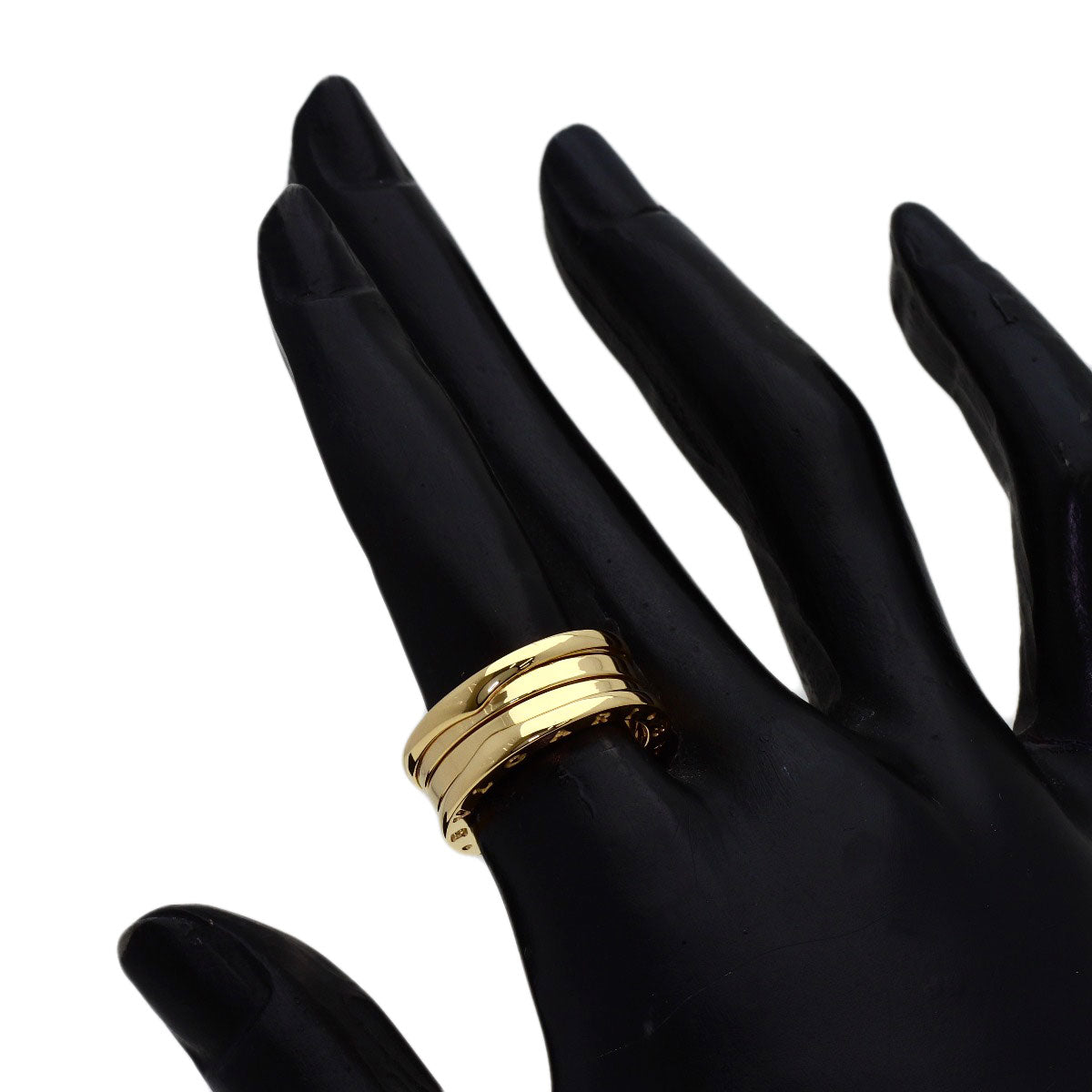 BVLGARI B.zero1 2 Band #51 Ring K18 Yellow Gold Ladies [Used]