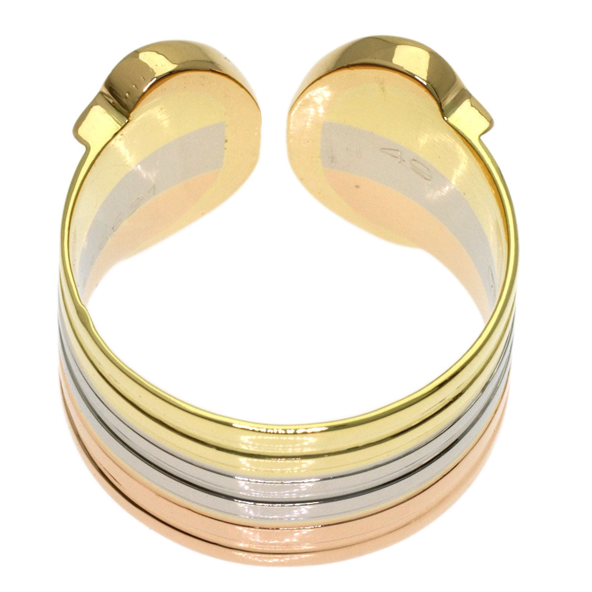 CARTIER 2C LM #49 Ring K18 Yellow Gold 18K Pink GoldLadies [Used]