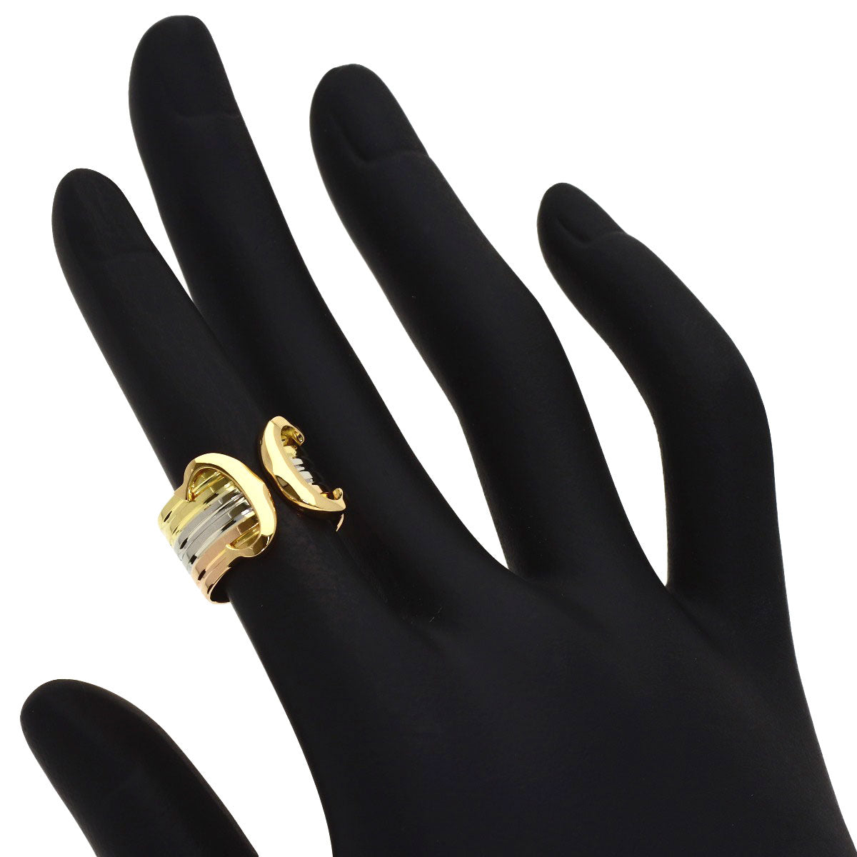 CARTIER 2C LM #49 Ring K18 Yellow Gold 18K Pink GoldLadies [Used]