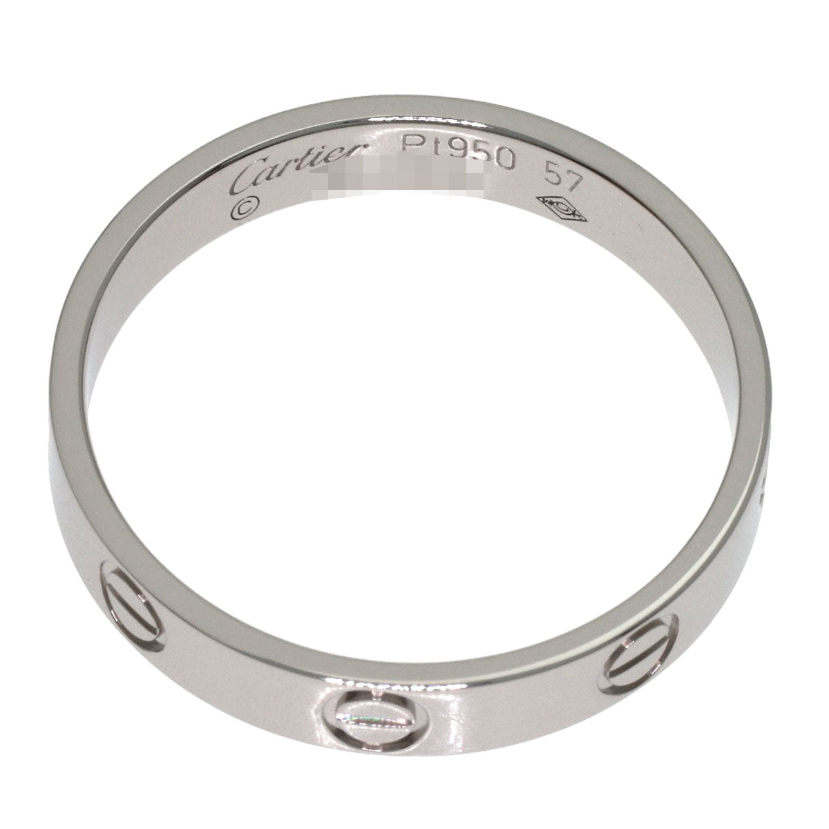 CARTIER Mini love ring #57 Ring Platinum PT950 Ladies [Used]