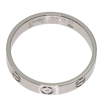 CARTIER Mini love ring #57 Ring Platinum PT950 Ladies [Used]