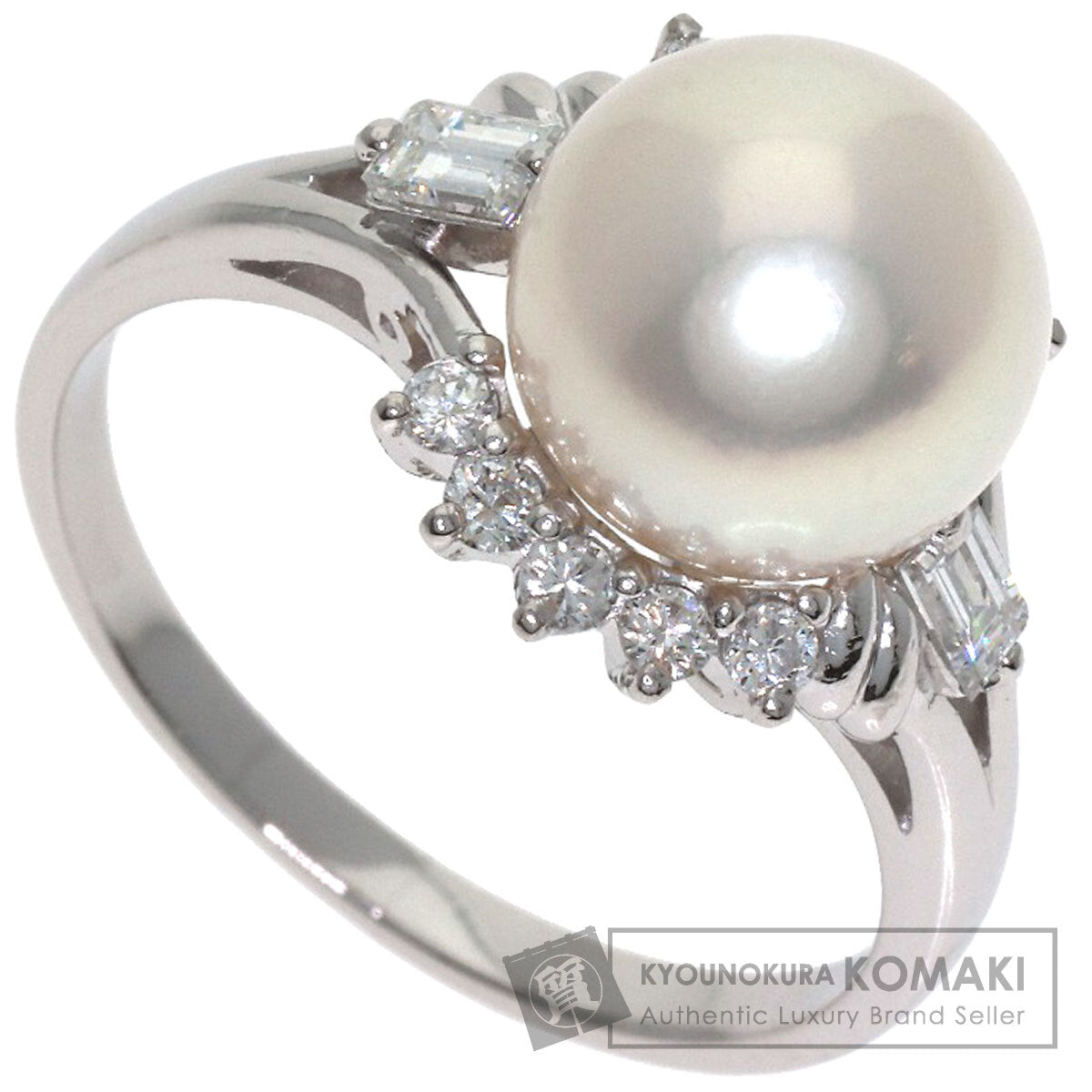 TASAKI Pearl Pearl Diamond Ring Platinum PT900 Ladies [Used]