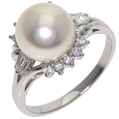 TASAKI Pearl Pearl Diamond Ring Platinum PT900 Ladies [Used]
