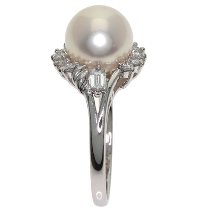TASAKI Pearl Pearl Diamond Ring Platinum PT900 Ladies [Used]