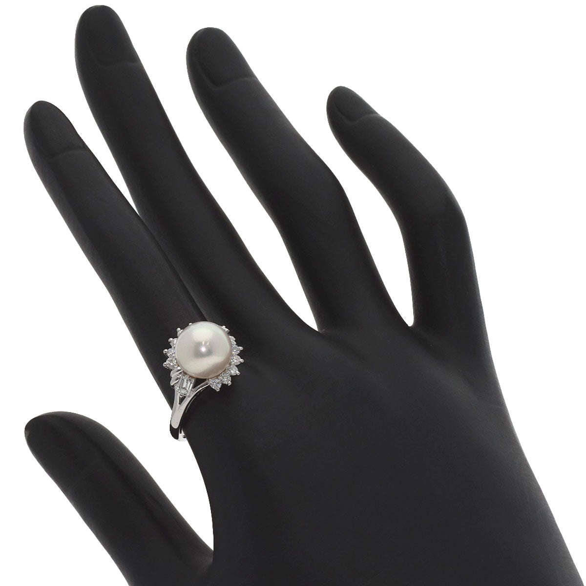 TASAKI Pearl Pearl Diamond Ring Platinum PT900 Ladies [Used]