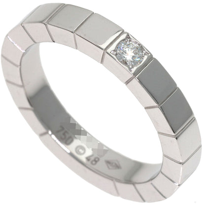 CARTIER Lanier 1P Diamond # 48 Ring K18 White Gold Ladies [Used]