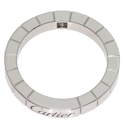 CARTIER Lanier 1P Diamond # 48 Ring K18 White Gold Ladies [Used]