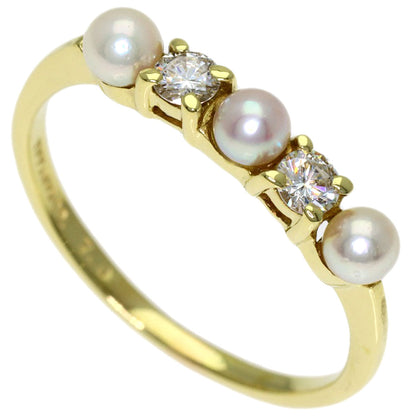TIFFANY&Co. Pearl Pearl Diamond Ring K18 Yellow Gold Ladies [Used]