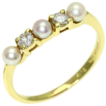 TIFFANY&Co. Pearl Pearl Diamond Ring K18 Yellow Gold Ladies [Used]
