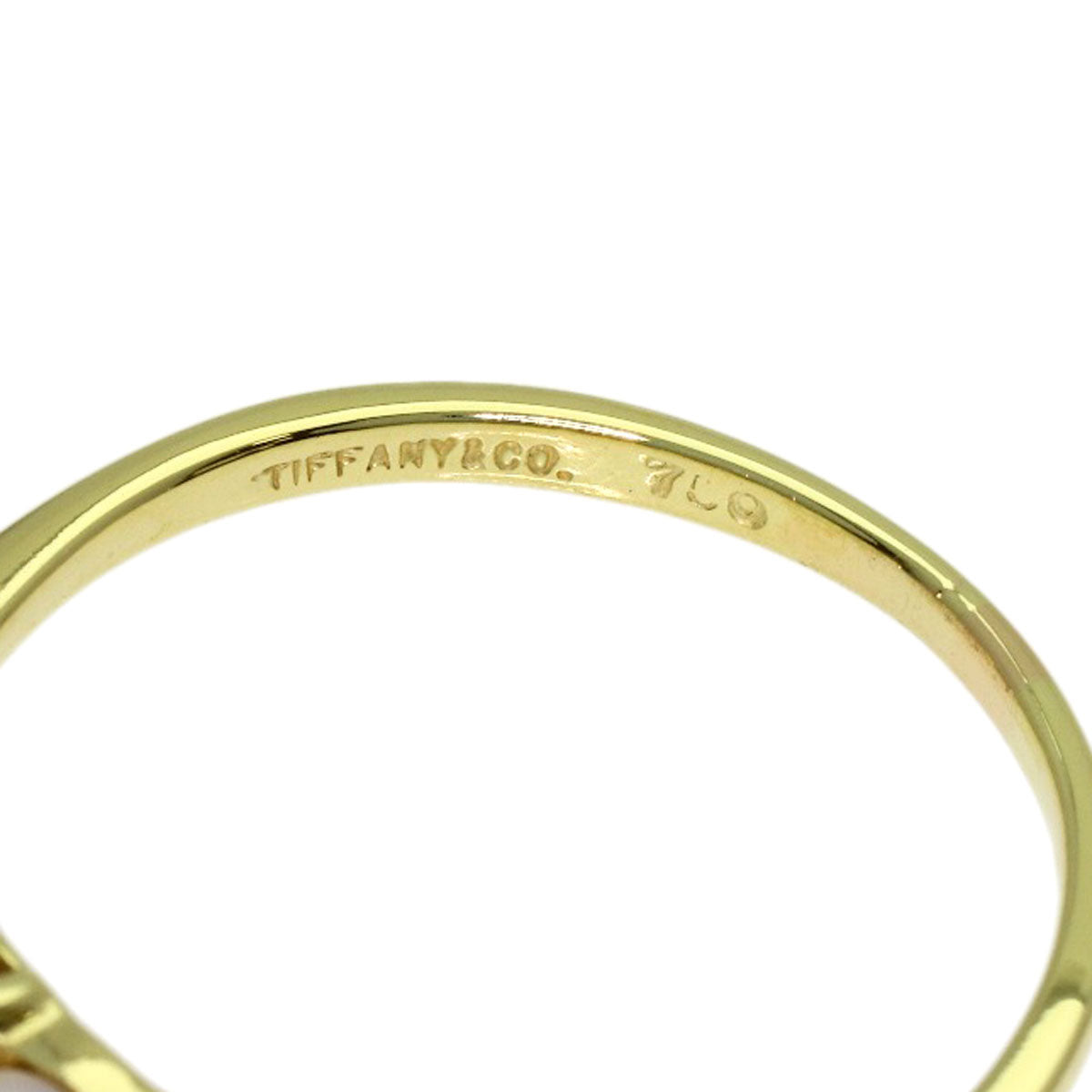 TIFFANY&Co. Pearl Pearl Diamond Ring K18 Yellow Gold Ladies [Used]