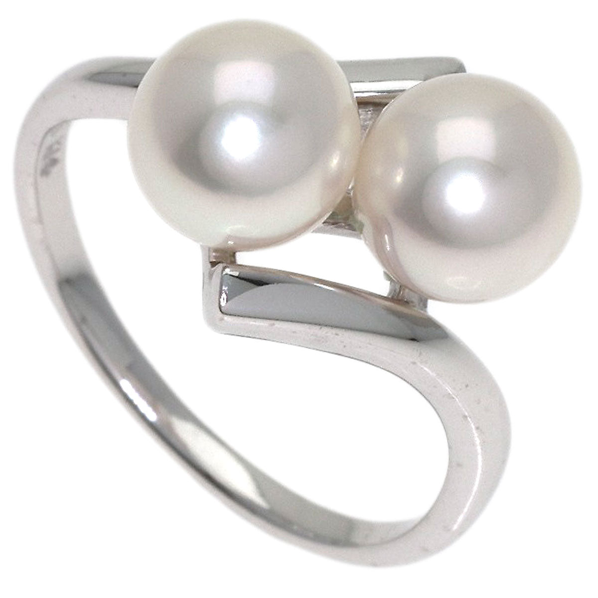 MIKIMOTO Pearl Pearl Ring K14 White Gold Ladies [Used]