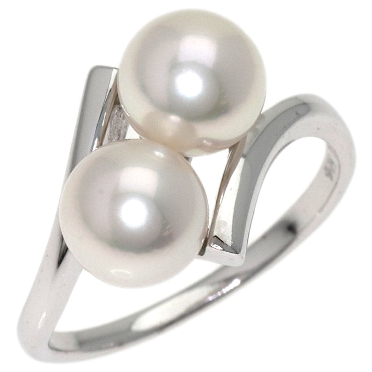 MIKIMOTO Pearl Pearl Ring K14 White Gold Ladies [Used]