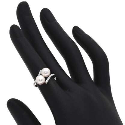 MIKIMOTO Pearl Pearl Ring K14 White Gold Ladies [Used]