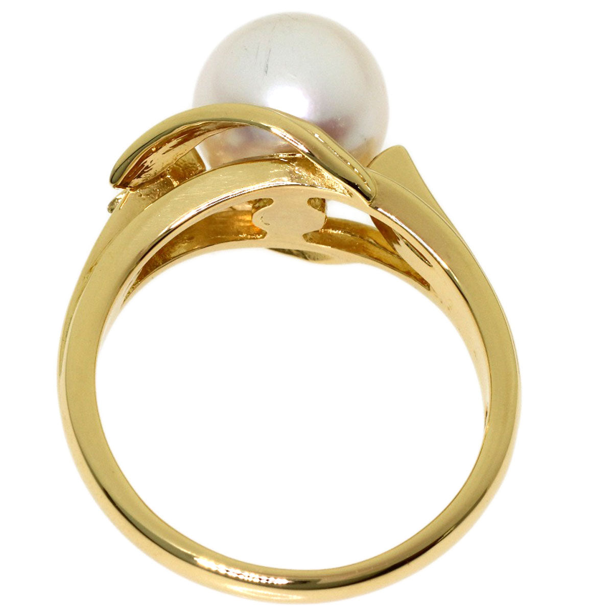 MIKIMOTO Pearl Pearl Ring K18 Yellow Gold Ladies [Used]