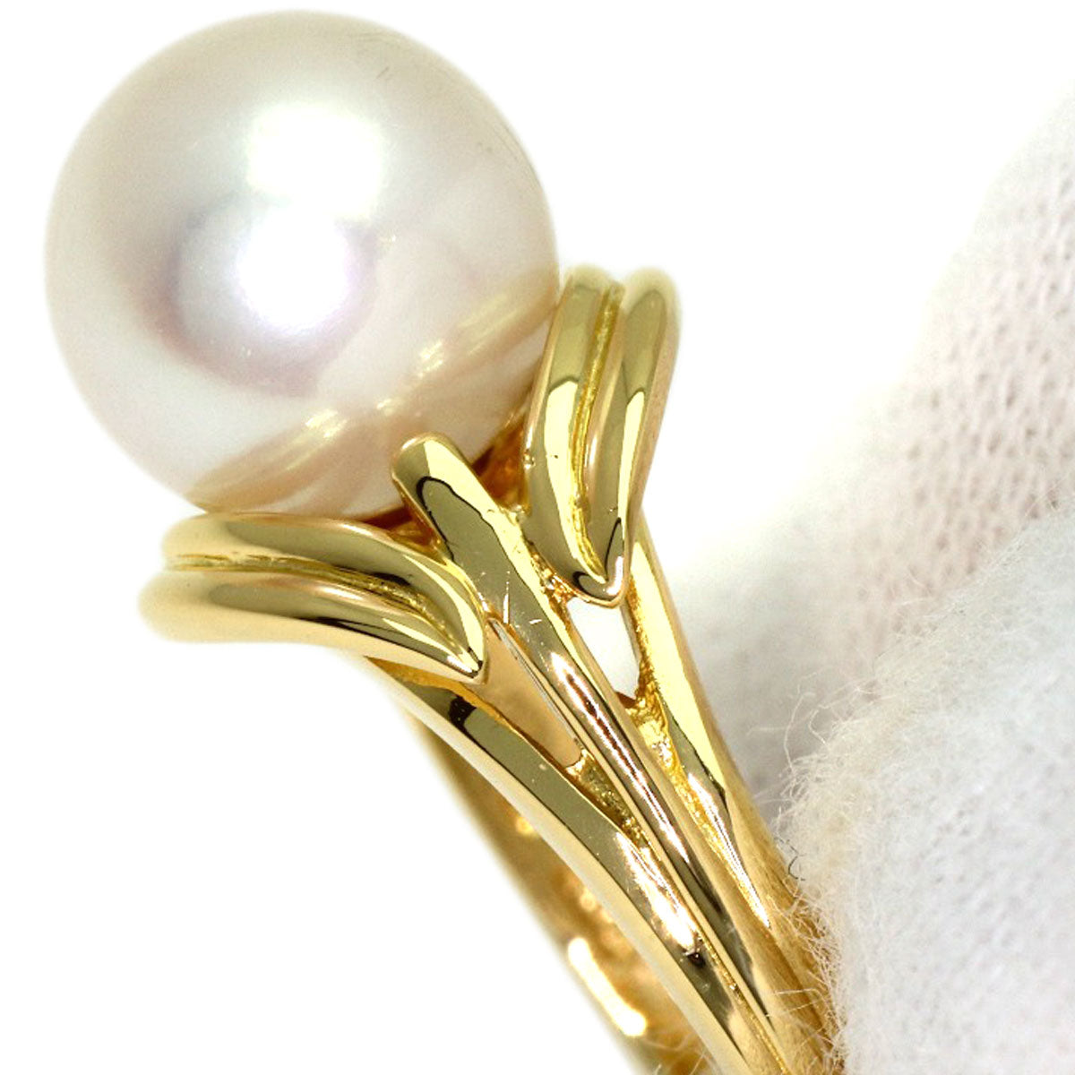 MIKIMOTO Pearl Pearl Ring K18 Yellow Gold Ladies [Used]