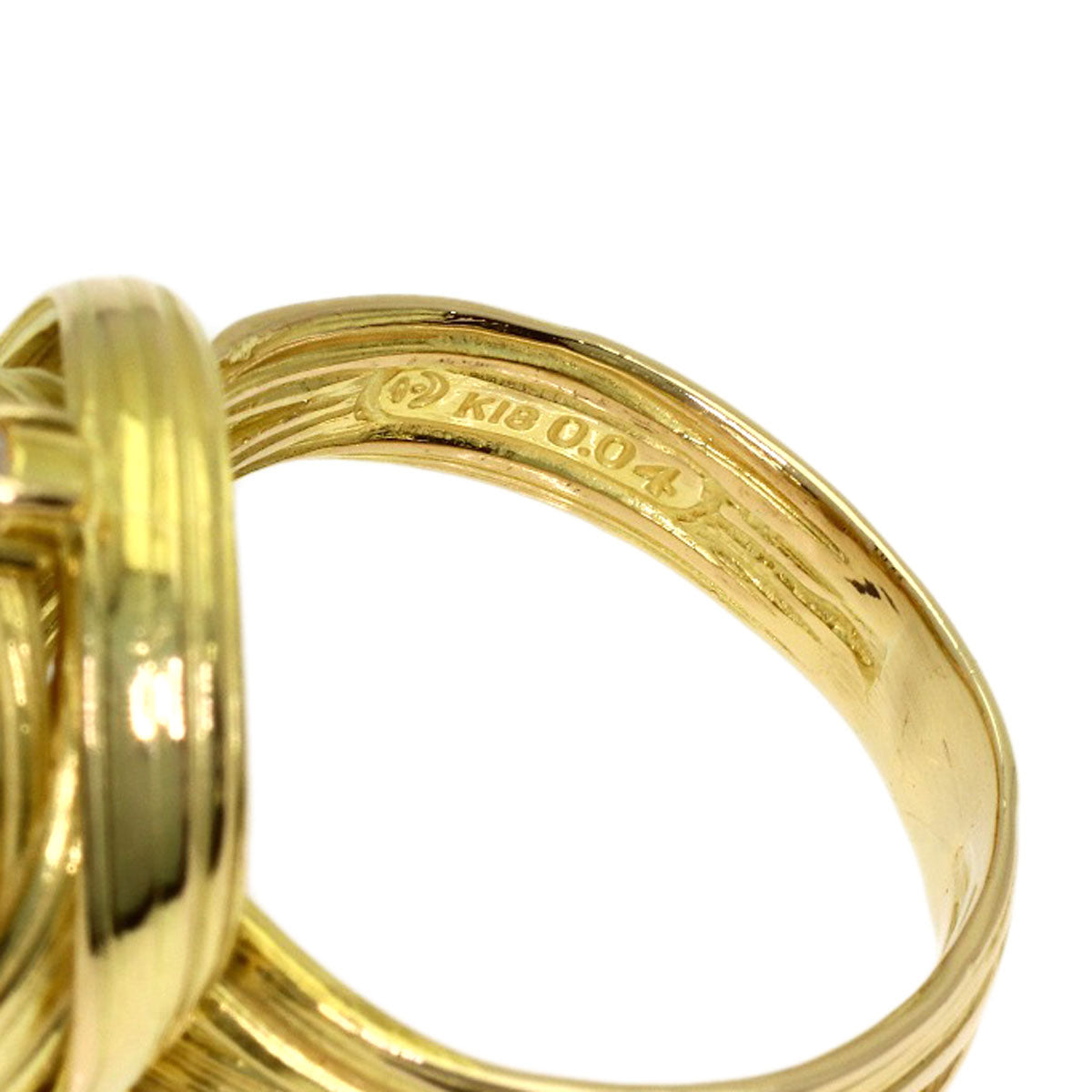TASAKI Golden Pearl Pearl Diamond Ring K18 Yellow Gold Ladies [Used]