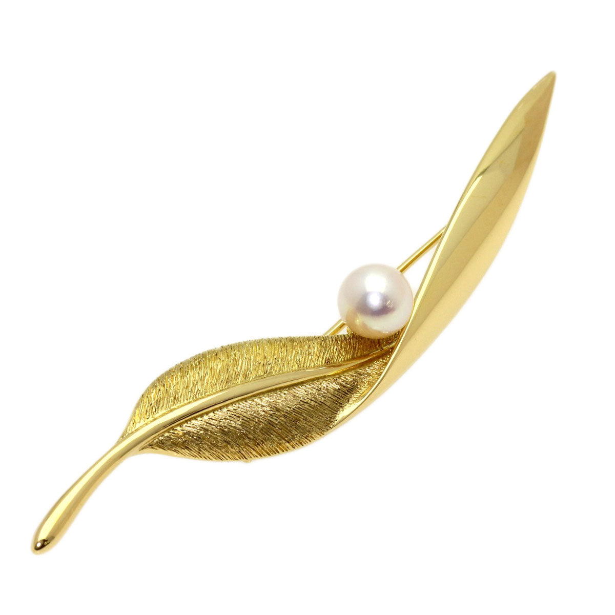 MIKIMOTO Akoya pearl Pearl Brooch K18 Yellow Gold Ladies [Used]